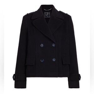 Mercer Collective Scottie Cropped Wool Coat In Black size L